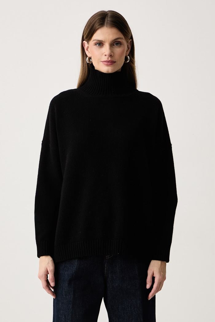 Weekend Max Mara Półgolf damski wełniany WKDBORGIA czarny 2625366142600