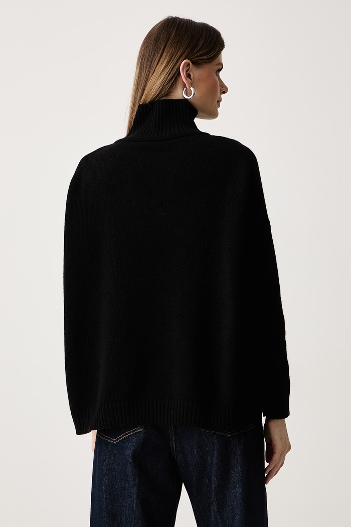 Odzież Weekend Max Mara Półgolf damski wełniany WKDBORGIA 2625366142600 czarny