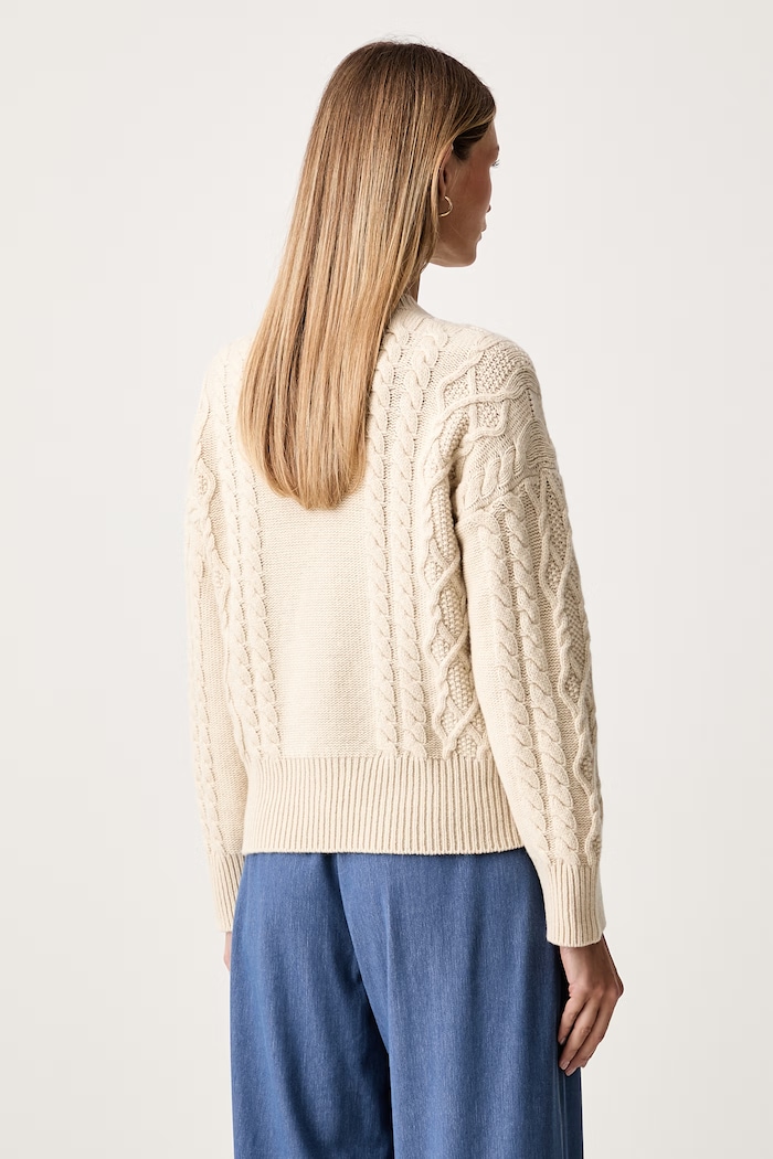 Odzież Weekend Max Mara sweter damski wełniany WKDALBEN 2625366132600 beżowy