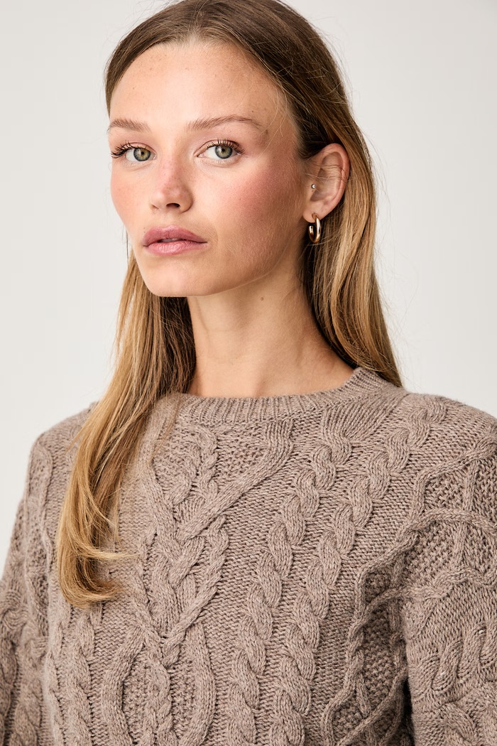 Weekend Max Mara sweter damski wełniany WKDALBEN brązowy 2625366132600