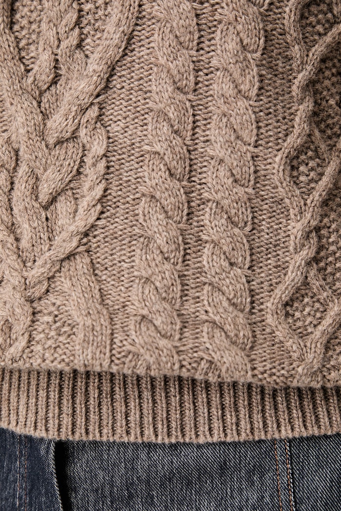 Weekend Max Mara sweter damski wełniany WKDALBEN 2625366132600 brązowy