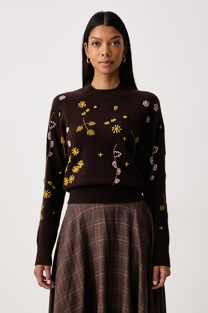Weekend Max Mara Sweter damski wełniany WKDRAFIA brązowy 2625366122600