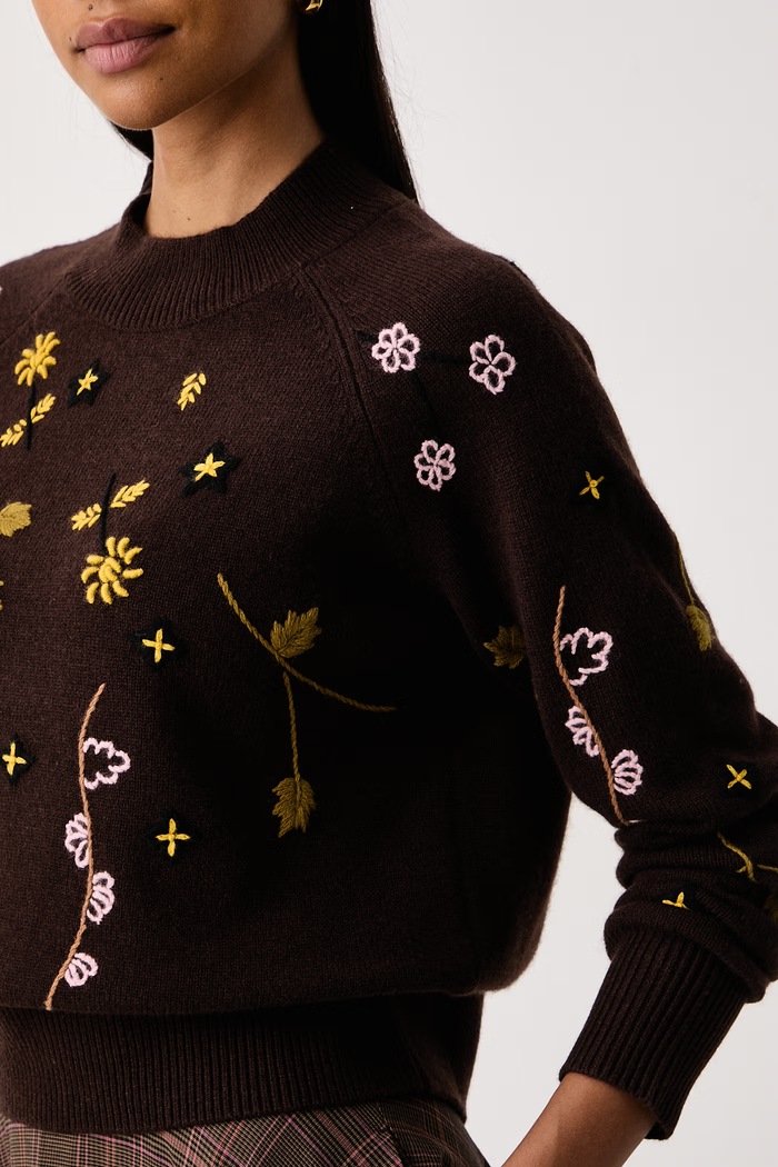 Sweter damski wełniany WKDRAFIA Weekend Max Mara 2625366122600 brązowy