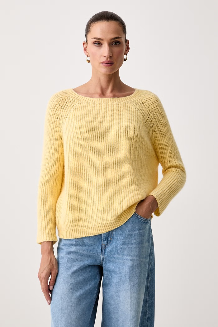 Weekend Max Mara Sweter damski z wełną WKDXENO żółty 2625366112600