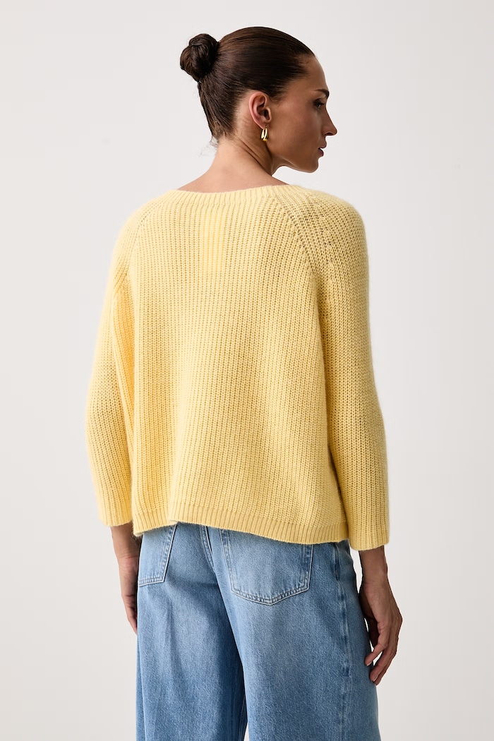 Odzież Weekend Max Mara Sweter damski z wełną WKDXENO 2625366112600 żółty