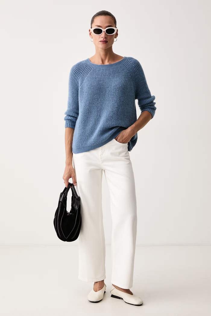 Weekend Max Mara Svetr dámský s vlnou WKDXENO 2625366112600 modrá AW26
