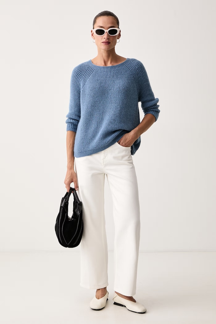 Weekend Max Mara Svetr dámský s vlnou WKDXENO 2625366112600 modrá AW26