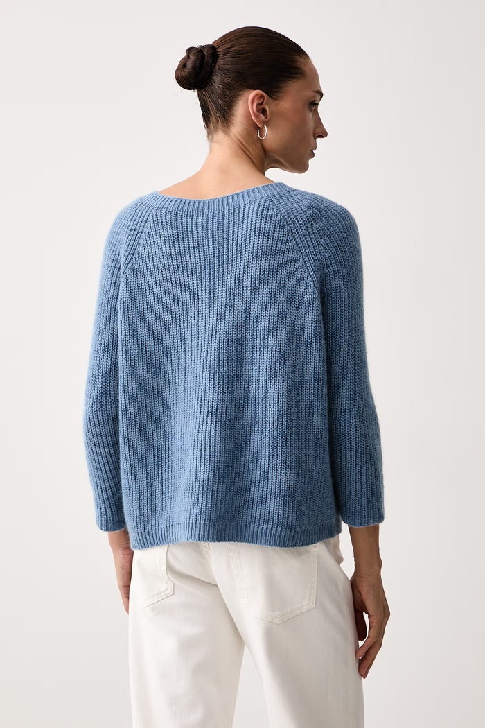 Oblečení Weekend Max Mara Svetr dámský s vlnou WKDXENO 2625366112600 modrá