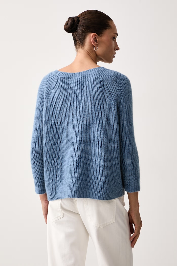 Oblečení Weekend Max Mara Svetr dámský s vlnou WKDXENO 2625366112600 modrá