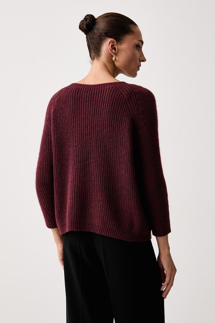 Oblečenie Weekend Max Mara Sveter dámsky s vlnou WKDXENO 2625366112600 burgundské