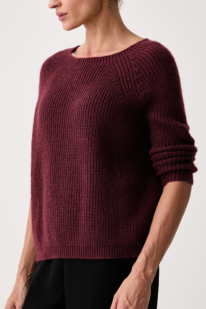 Sveter dámsky s vlnou WKDXENO Weekend Max Mara 2625366112600 burgundské