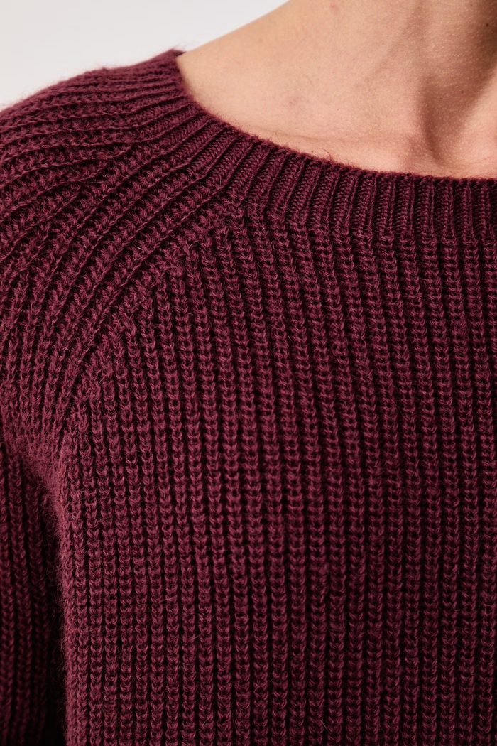 Sveter dámsky s vlnou WKDXENO Weekend Max Mara burgundské 2625366112600