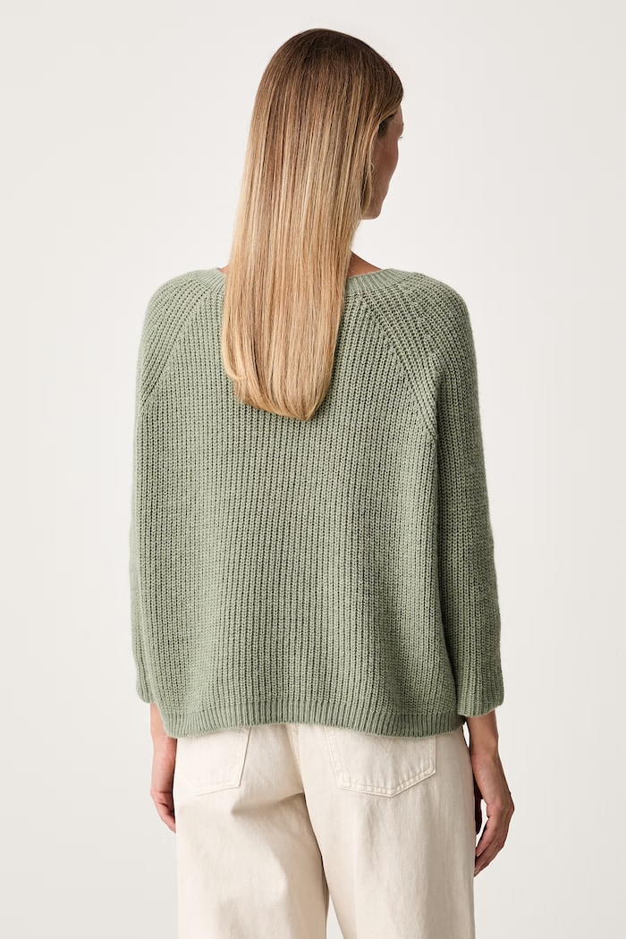 Odzież Weekend Max Mara sweter damski z wełną WKDXENO 2625366112600 zielony