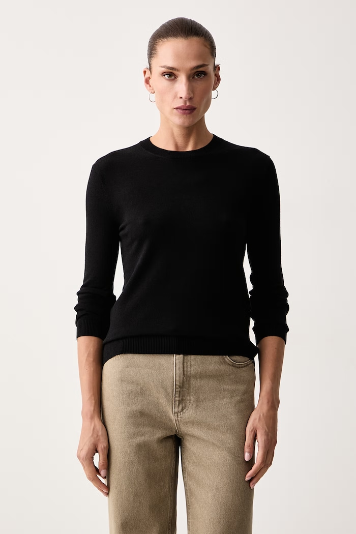 Weekend Max Mara Sweter damski z dodatkiem jedwabiu WKDSICILIA czarny 2625366102600