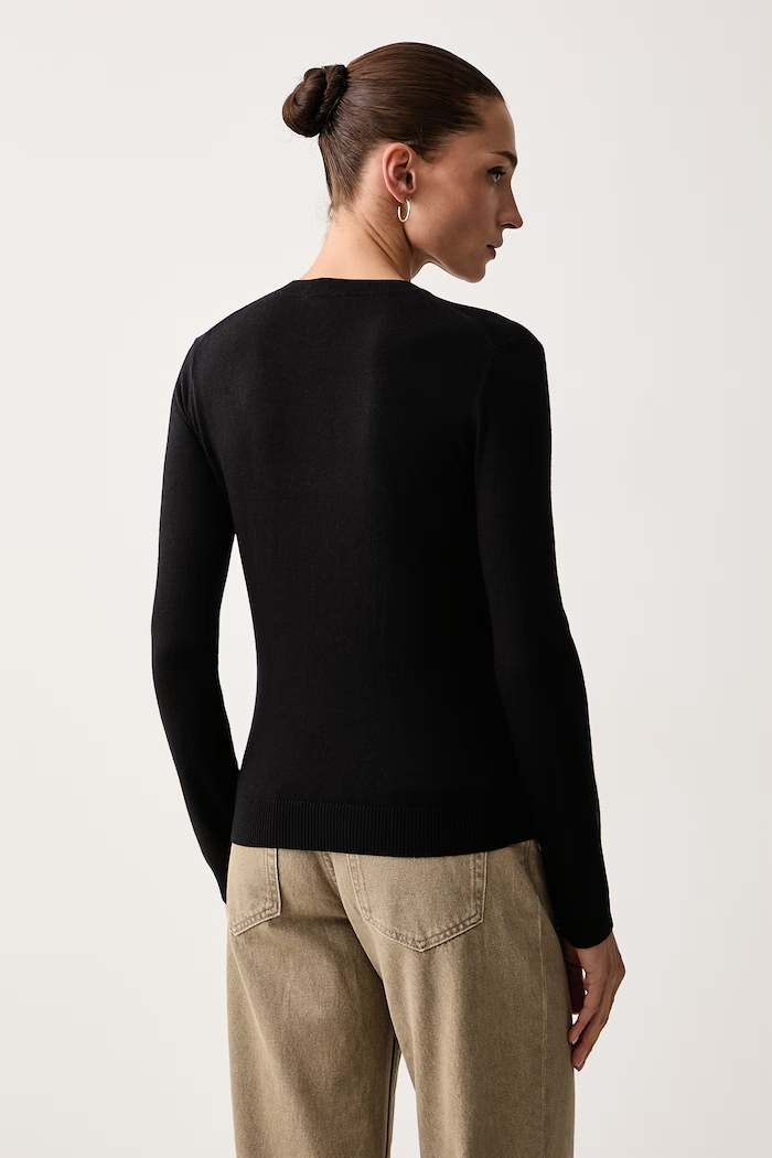Odzież Weekend Max Mara Sweter damski z dodatkiem jedwabiu WKDSICILIA 2625366102600 czarny