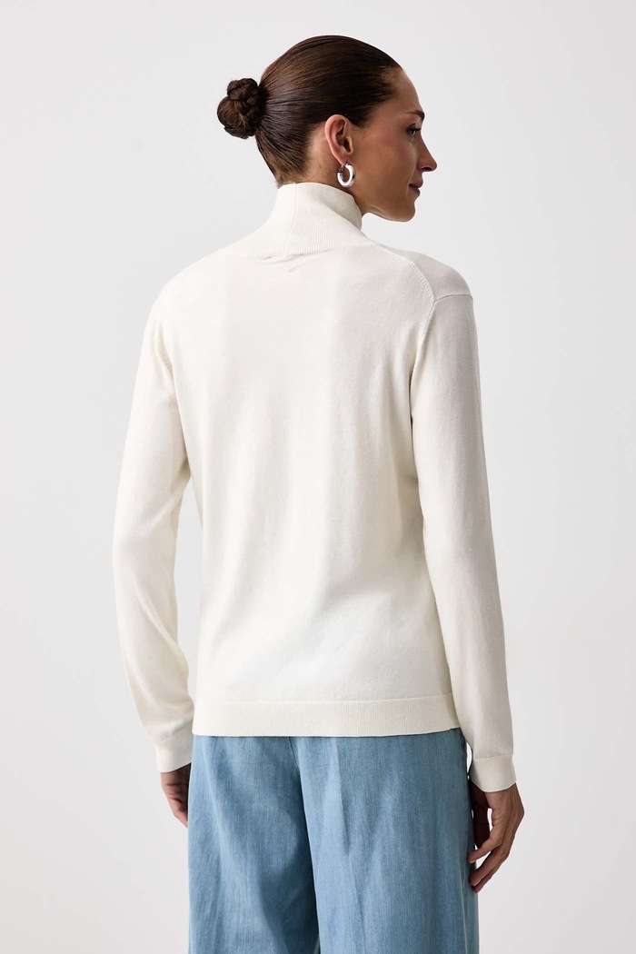 Oblečení Weekend Max Mara Rolák dámský s příměsí hedvábí WKDKIKU 2625366092600 béžová