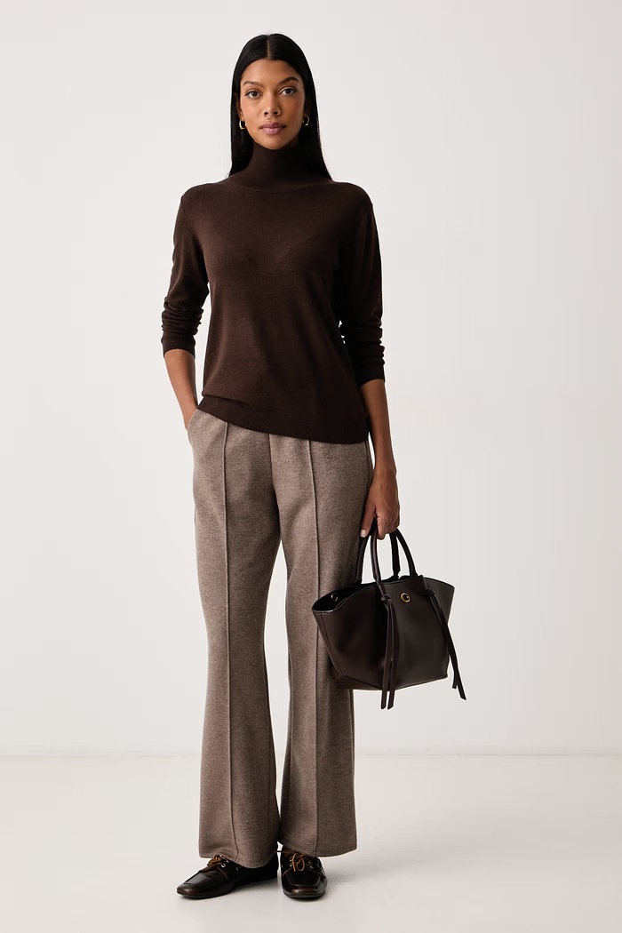 Weekend Max Mara Golf damski z dodatkiem jedwabiu WKDKIKU 2625366092600 brązowy AW26