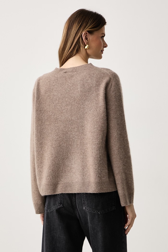 Odzież Weekend Max Mara Sweter damski wełniany WKDECO 2625366072600 brązowy