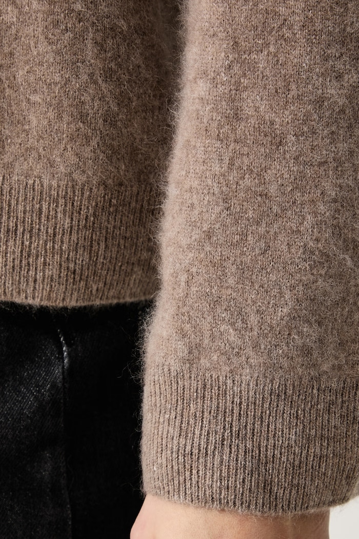 Sweter damski wełniany WKDECO Weekend Max Mara brązowy 2625366072600