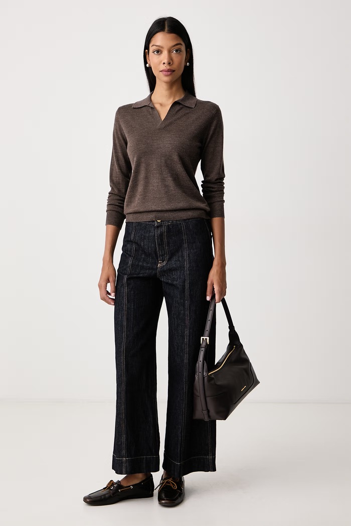 Weekend Max Mara Sweter damski wełniany WKDCAPPA 2625366052600 brązowy AW26
