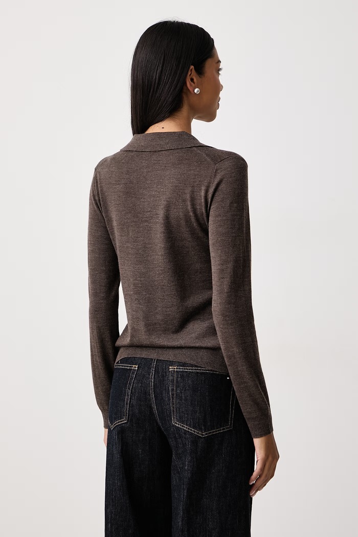 Odzież Weekend Max Mara Sweter damski wełniany WKDCAPPA 2625366052600 brązowy
