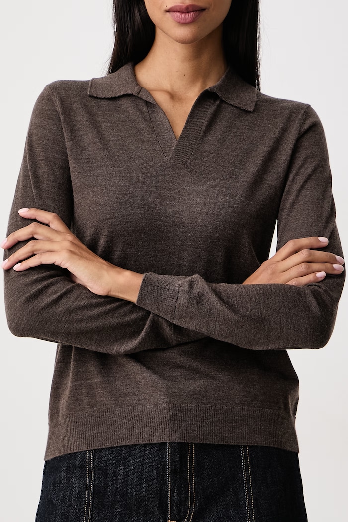 Sweter damski wełniany WKDCAPPA Weekend Max Mara 2625366052600 brązowy