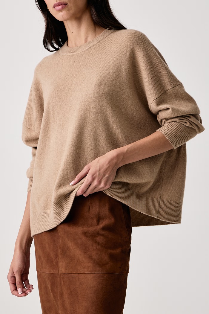 Sweter damski kaszmirowy WKDDETTO Weekend Max Mara 2625366022600 beżowy