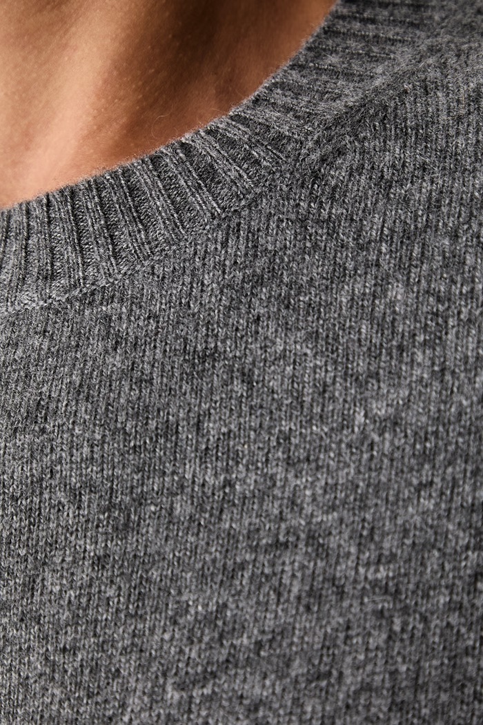 Sweter z krótkim rękawem damski kaszmirowy WKDANANAS Weekend Max Mara szary 2625366012600