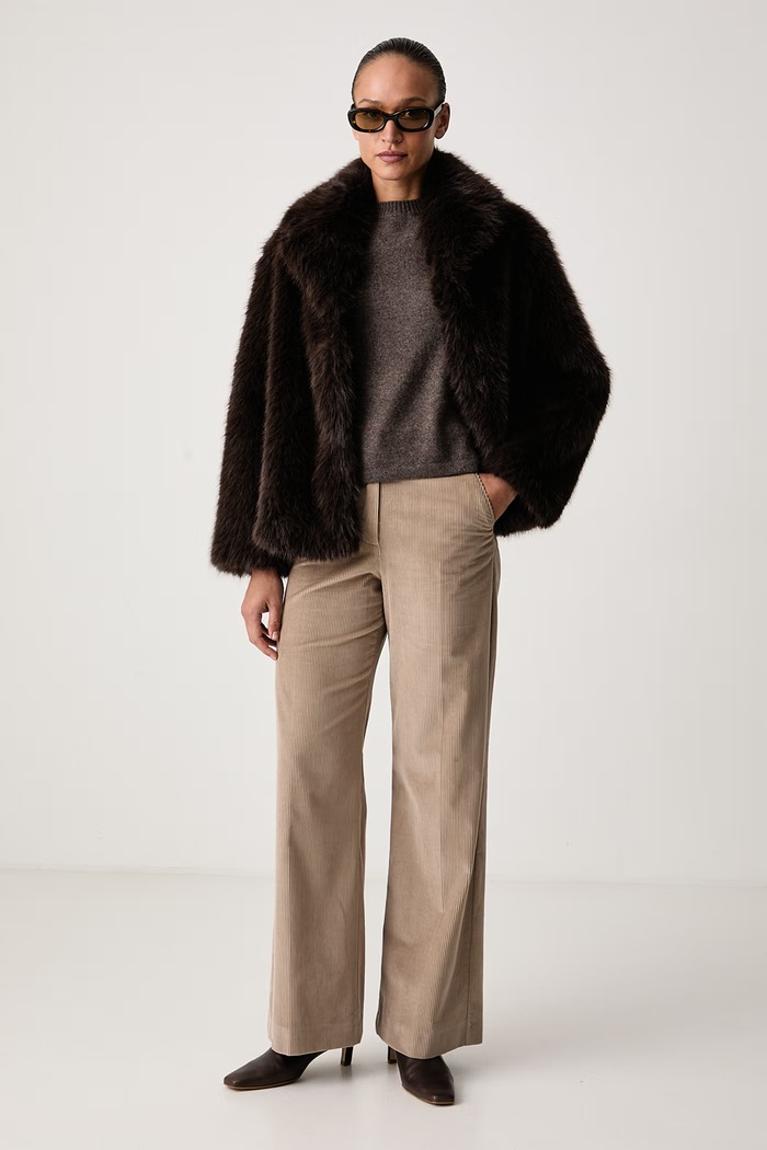 Weekend Max Mara Sweter z krótkim rękawem damski kaszmirowy WKDANANAS 2625366012600 brązowy AW26