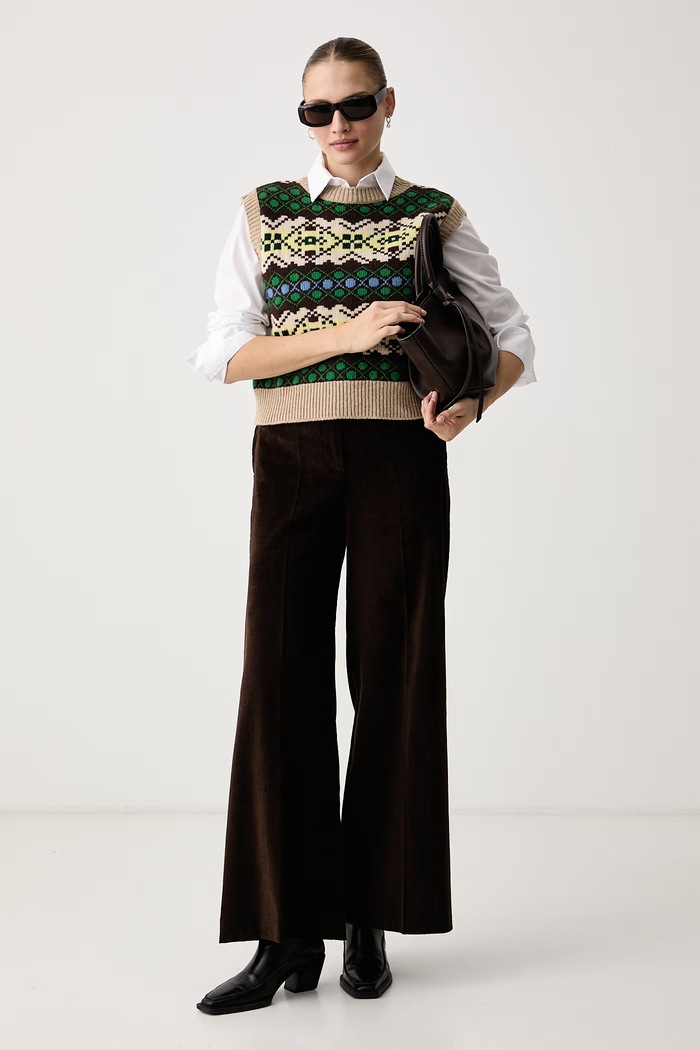 Weekend Max Mara Kamizelka damska wełniana WKDSAVANA 2625356032600 zielony AW26