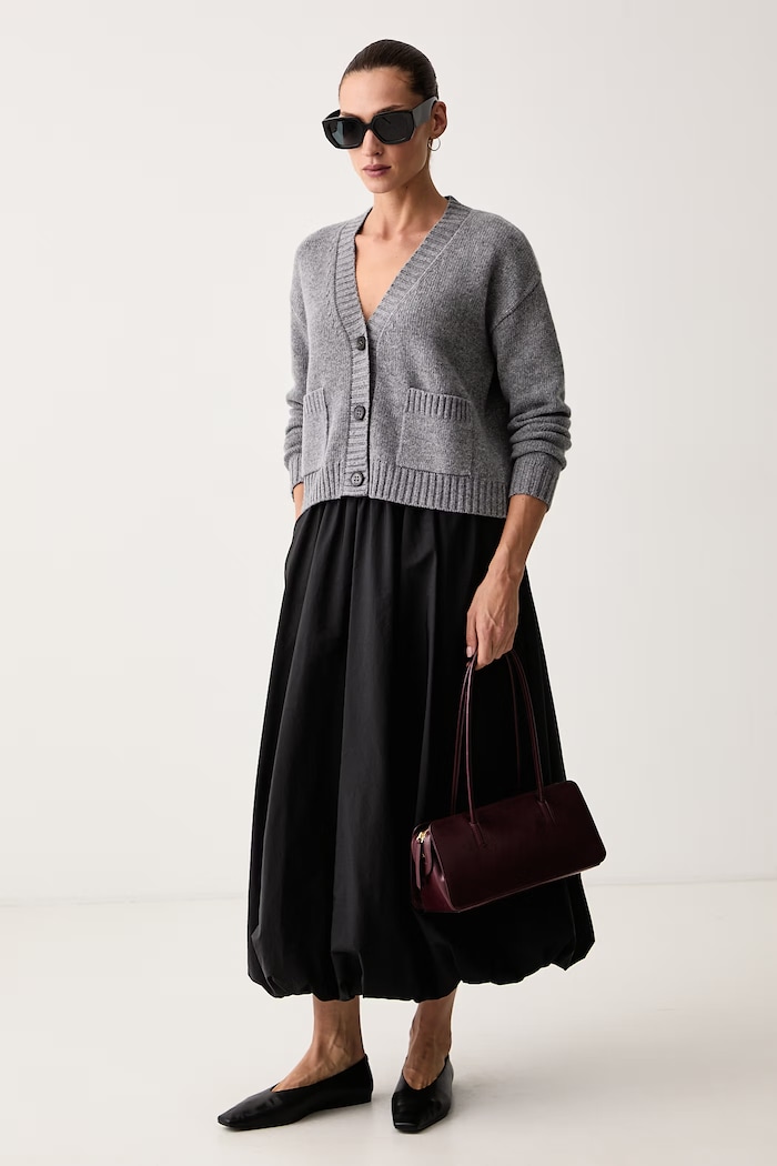 Weekend Max Mara Kardigan damski wełniany WKDFILMATO 2625346102600 szary AW26