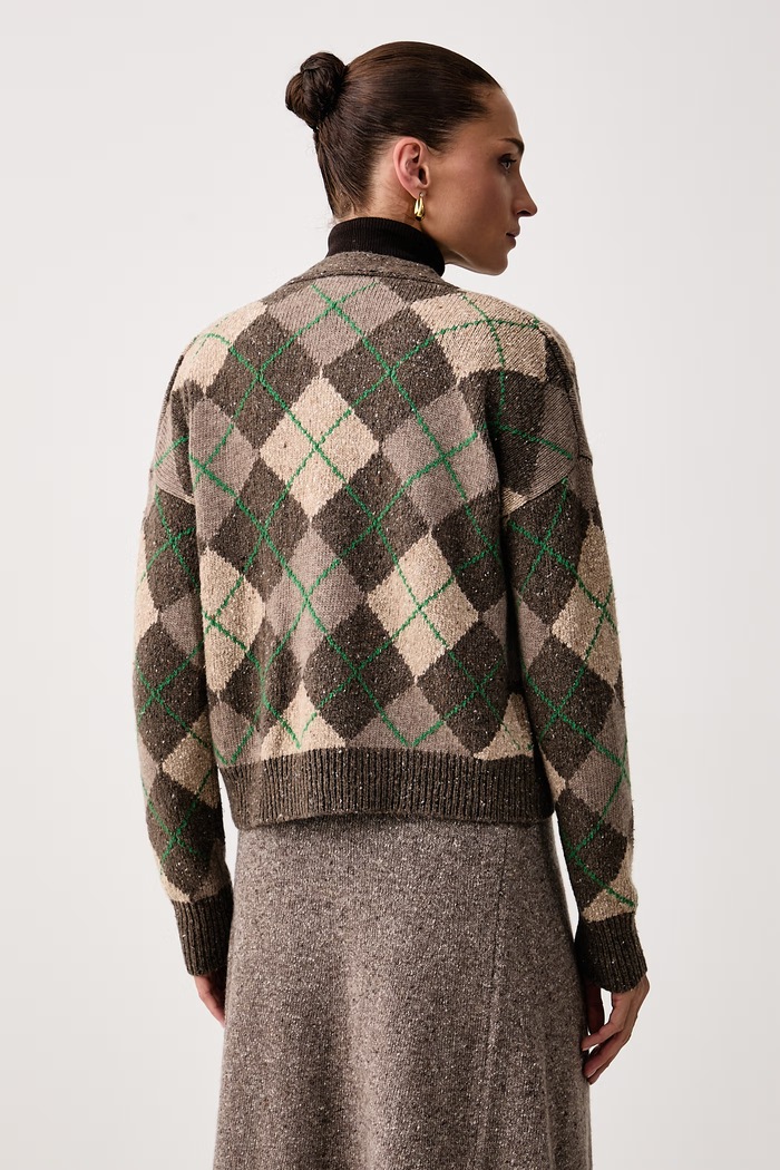 Odzież Weekend Max Mara Kardigan damski z wełną WKDABILE 2625346082600 brązowy