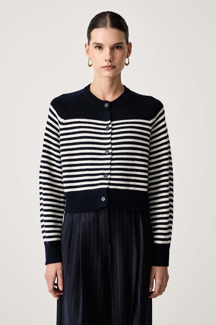 Weekend Max Mara Kardigan damski wełniany WKDOMBROSA granatowy 2625346062600