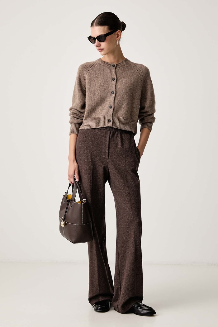 Weekend Max Mara Kardigan damski wełniany WKDOMBROSA 2625346062600 beżowy AW26