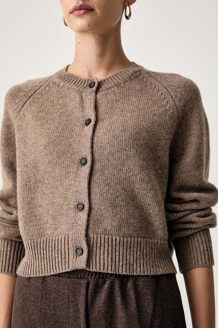 Kardigan damski wełniany WKDOMBROSA Weekend Max Mara 2625346062600 beżowy