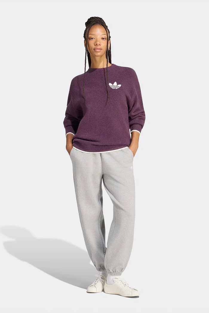 Oblečení adidas Originals Svetr dámský s příměsí vlny Essentials LF6549 fialová