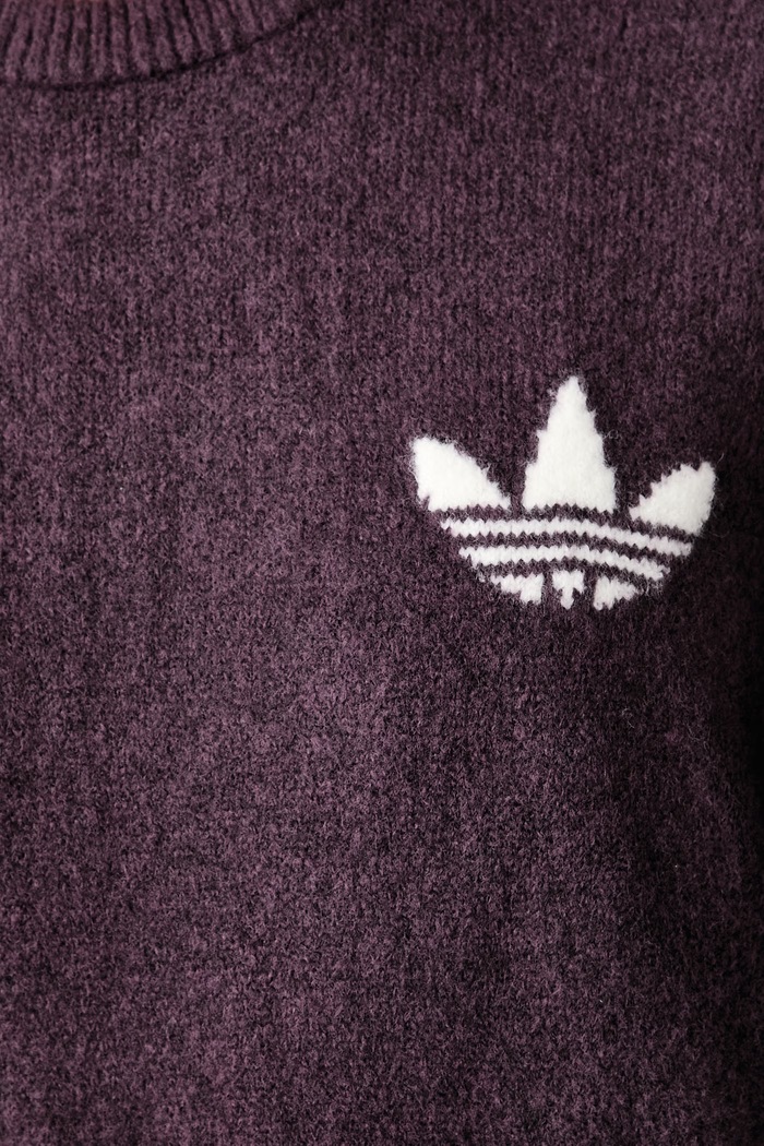 Sweter damski z dodatkiem wełny Essentials adidas Originals fioletowy LF6549