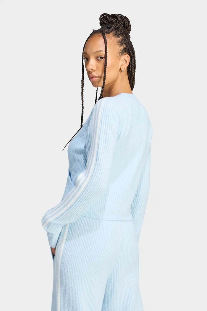 adidas Originals Sweter damski z dodatkiem wełny Adiluna Season 2 x Jennie LD8932 niebieski AW26