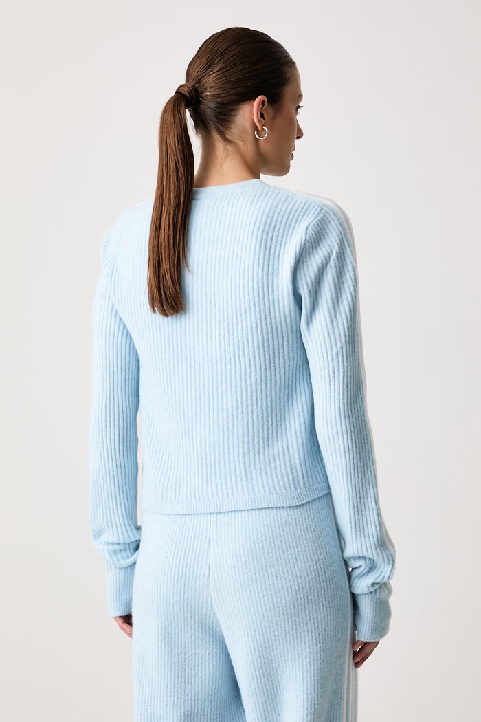 Oblačila adidas Originals Pulover ženski z dodatkom volne Adiluna Season 2 x Jennie LD8932 modra