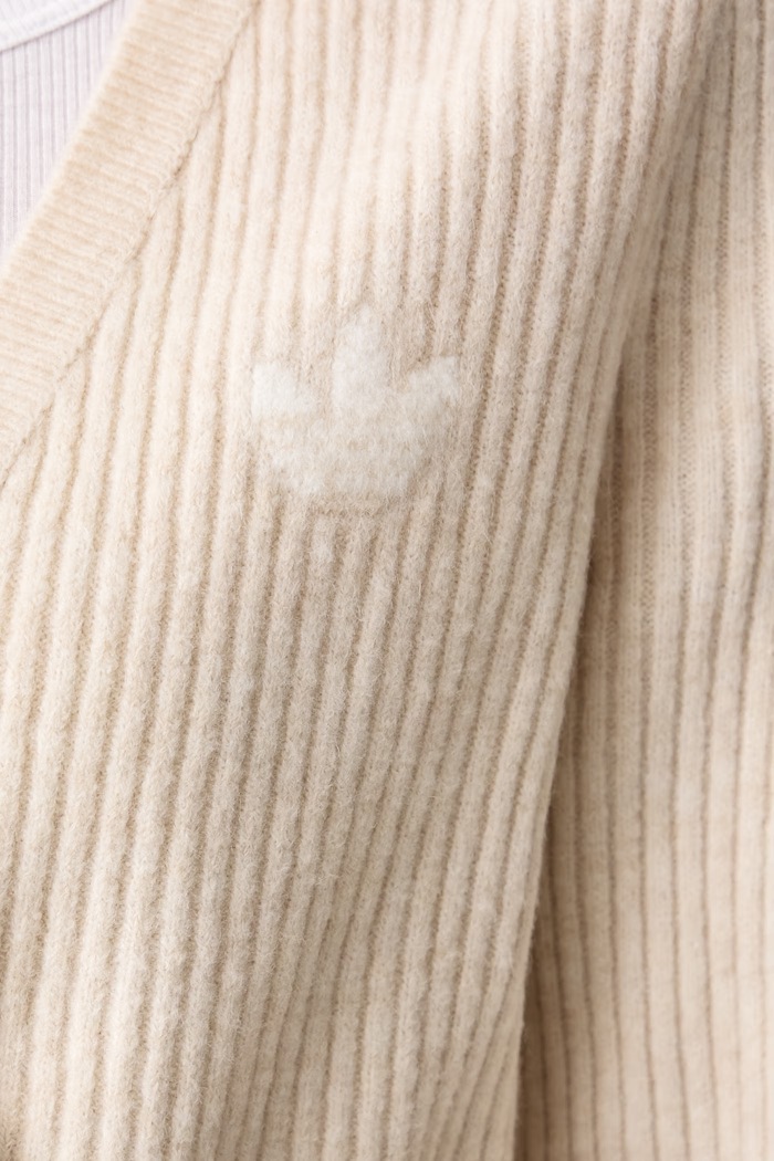Pulover ženski z dodatkom volne Adiluna Season 2 x Jennie adidas Originals bež LD4840