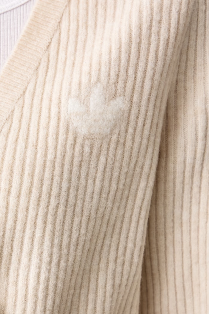 Pulover ženski z dodatkom volne Adiluna Season 2 x Jennie adidas Originals bež LD4840