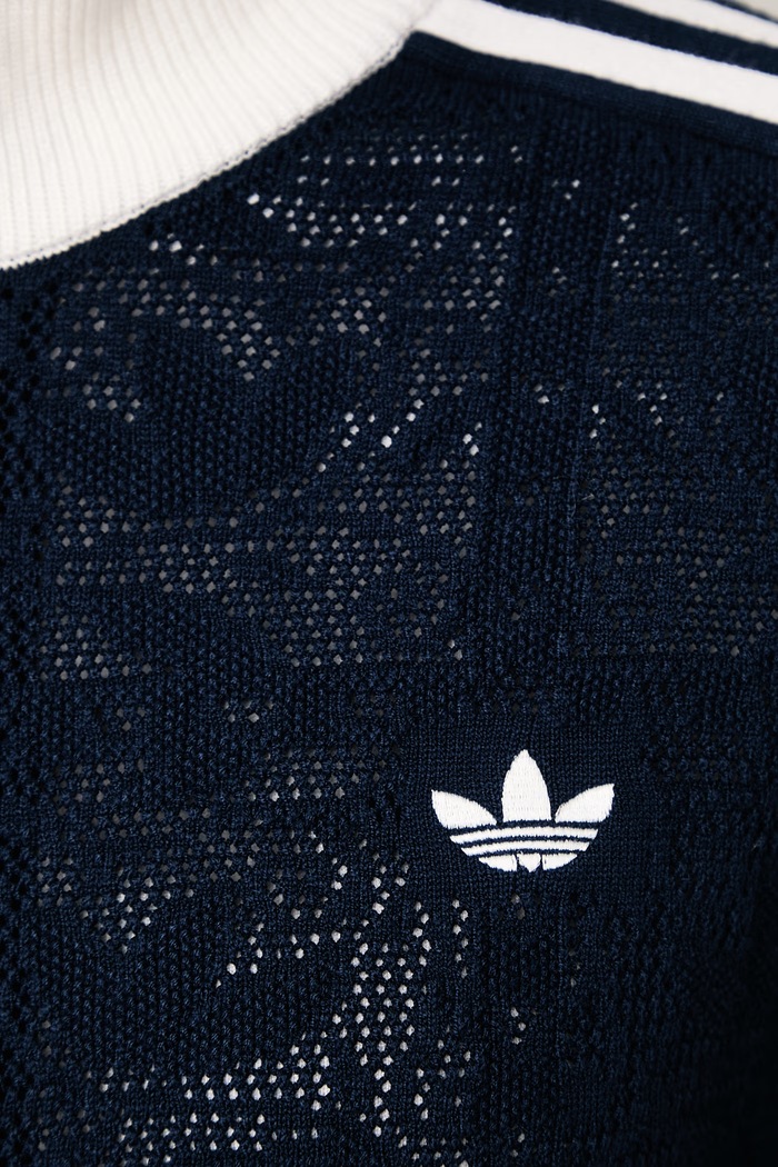 Sweter rozpinany damski z wiskozą adidas Originals granatowy KX6883