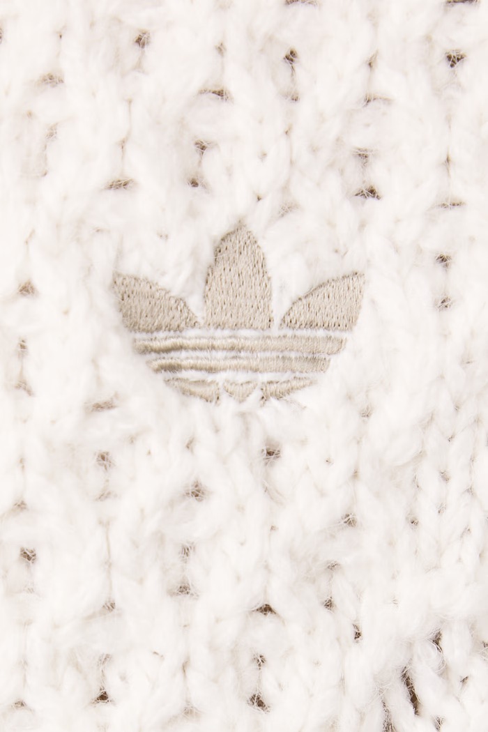 Sweter rozpinany damski Cable Knit Firebird adidas Originals beżowy KT2290