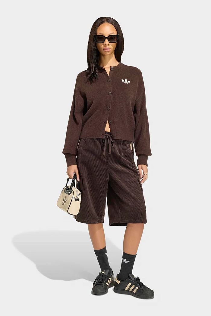 Odzież adidas Originals Kardigan damski Essentials Knit IA4455 brązowy