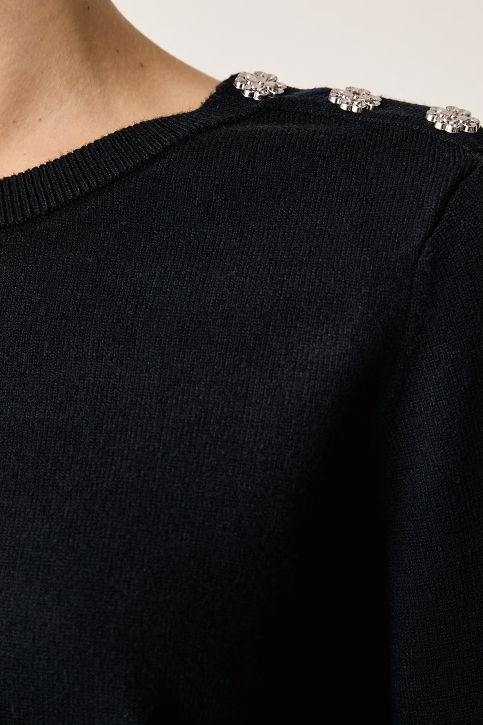 Sweter damski z wiskozą Morgan granatowy MKISSO