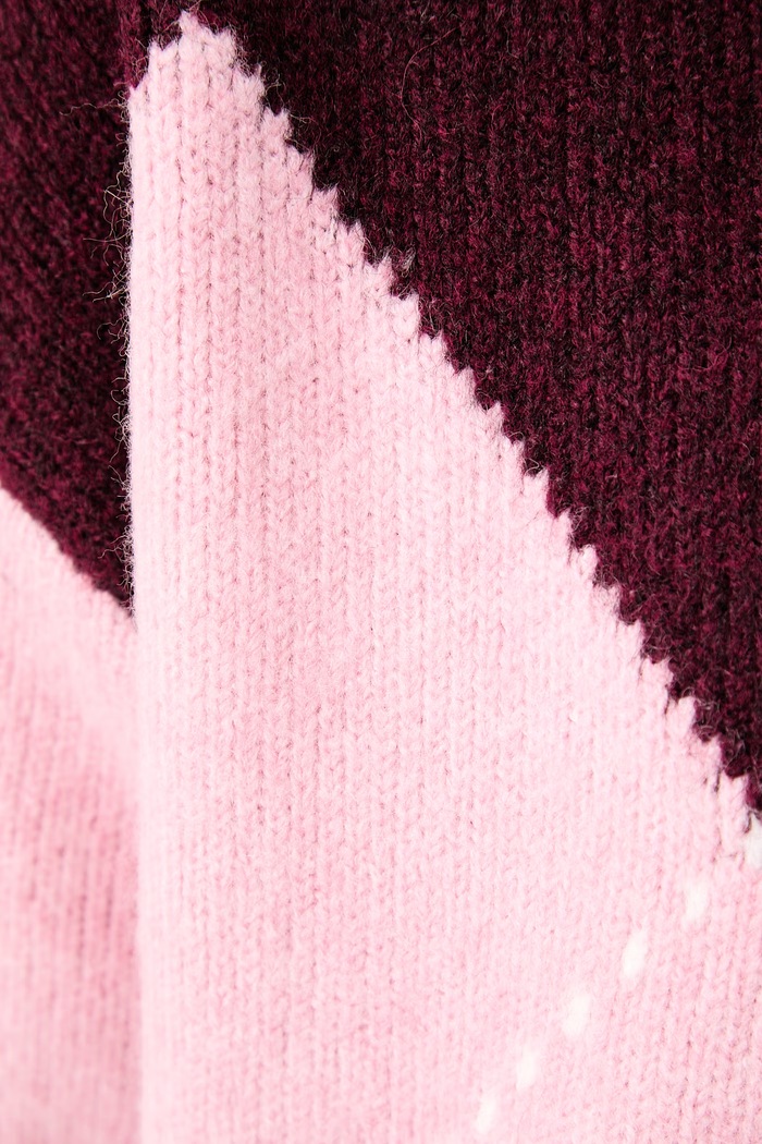 Sweter damski z dodatkiem wełny Morgan bordowy MFELI