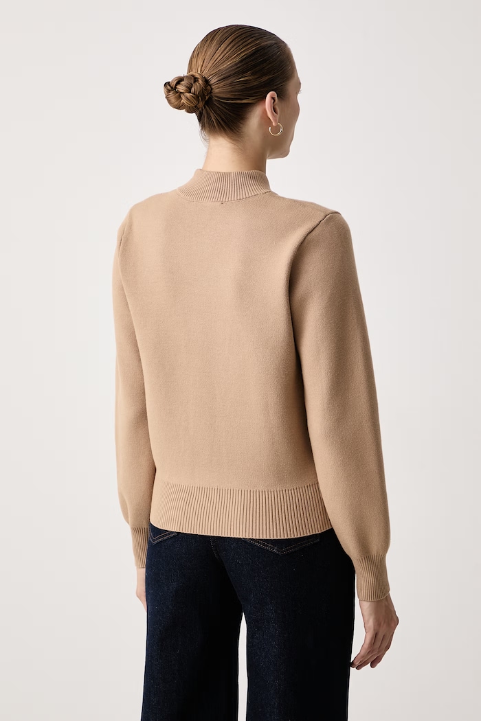 Odzież Morgan Kardigan damski z wiskozą MTEDDY brązowy