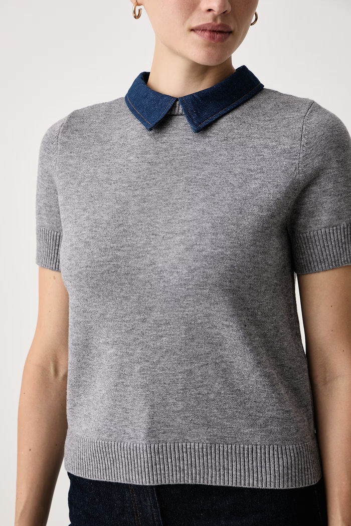 Sweter damski z wiskozą Morgan MJANO szary