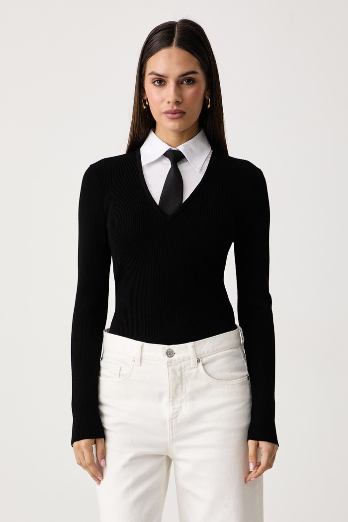 Morgan Sweter damski czarny MCRAVAT