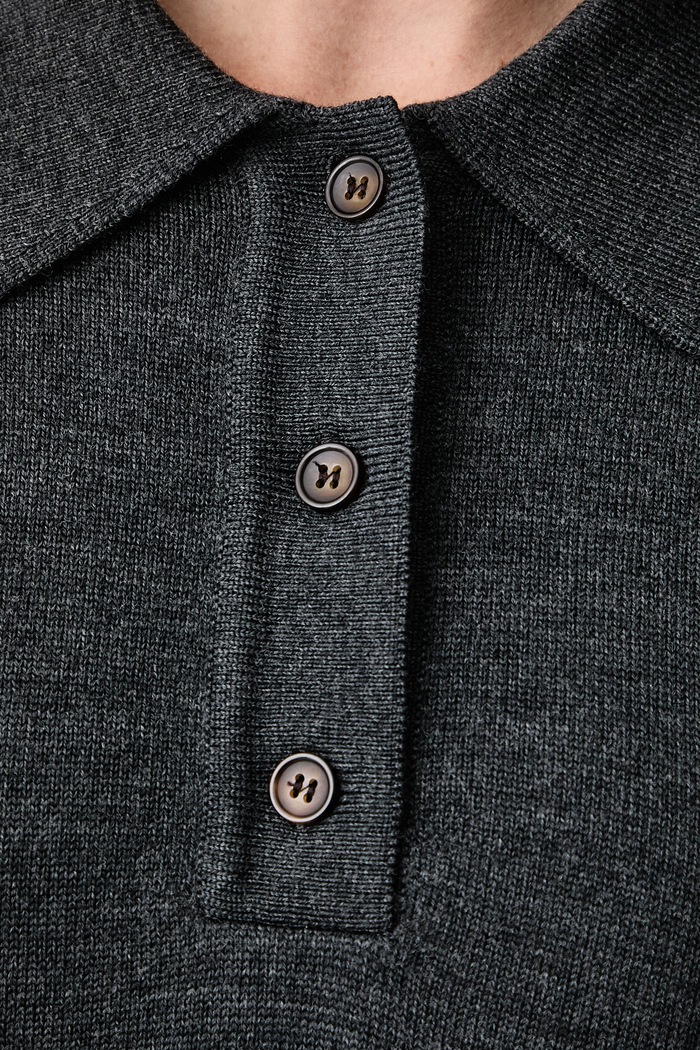 Sweter damski z wełny merino DELARA Yuzefi szary YUZAW26.RW.KN04.18